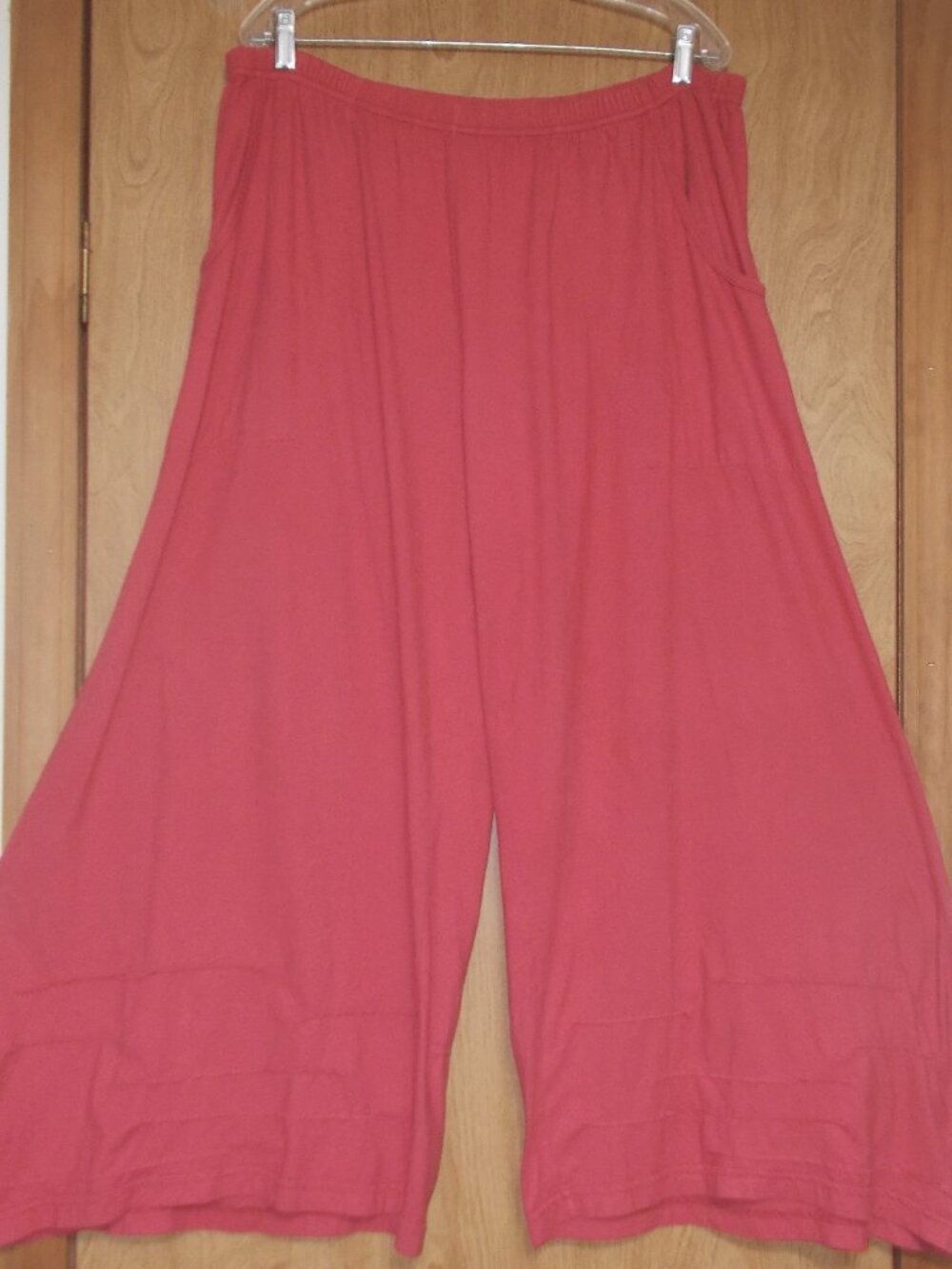 Blue Fish/Barclay Plane Wave Pants 2 Pintuck Pinch Cotton, Flared &Unprt PLUS SZ